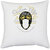 UDNAG White Polyester 'Bike racer helmet' Pillow Cover [16 Inch X 16 Inch]