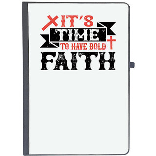 UDNAG Ruled Notebook Diary 'Faith | Its time to have bold faith', [A5 80Pages 80GSM]