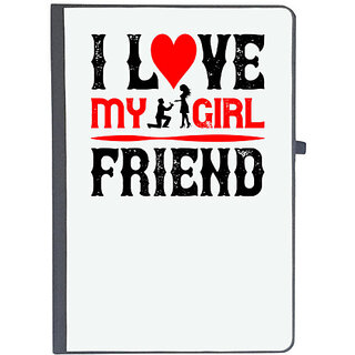 UDNAG Ruled Notebook Diary 'Girlfriend | i love my girl friend copy', [A5 80Pages 80GSM]