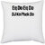 UDNAG White Polyester 'eq do eq do dj ko phek do' Pillow Cover [16 Inch X 16 Inch]