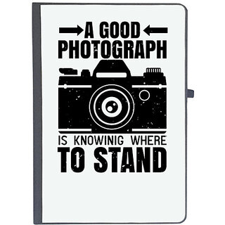 UDNAG Ruled Notebook Diary 'Cameraman | A GOOD PHOTOGRAPH IS KNOWING WHERE TO STAND 2', [A5 80Pages 80GSM]