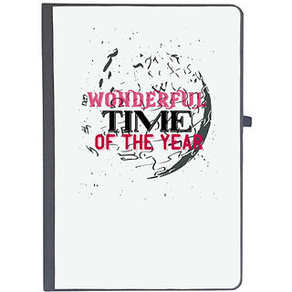 UDNAG Ruled Notebook Diary 'Time | It's the most wonderful time of the year 1', [A5 80Pages 80GSM]