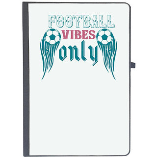 UDNAG Ruled Notebook Diary 'Football | Football vibes only', [A5 80Pages 80GSM]