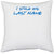 UDNAG White Polyester 'I stole his last name' Pillow Cover [16 Inch X 16 Inch]