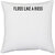 UDNAG White Polyester 'Boss | Floss like a boss' Pillow Cover [16 Inch X 16 Inch]