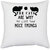 UDNAG White Polyester 'Cat | The Cats' Pillow Cover [16 Inch X 16 Inch]