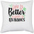 UDNAG White Polyester 'Bunnies | life is better with bunnies' Pillow Cover [16 Inch X 16 Inch]