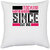 UDNAG White Polyester 'Mother | ROCKING MOTHERHOOD SINCE DAY ONE' Pillow Cover [16 Inch X 16 Inch]