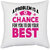 UDNAG White Polyester 'Nurse | Problem chance to do your best' Pillow Cover [16 Inch X 16 Inch]