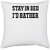 UDNAG White Polyester '| I D RATHER STAY IN BED' Pillow Cover [16 Inch X 16 Inch]