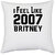 UDNAG White Polyester 'Britney | I FEEL LIKE 2007 BRITNEY' Pillow Cover [16 Inch X 16 Inch]