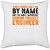 UDNAG White Polyester 'engineer | MOST PEOPLE CALL ME' Pillow Cover [16 Inch X 16 Inch]