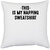 UDNAG White Polyester 'Shirt | MY FAV TYPE OF MEN IS RAMEN' Pillow Cover [16 Inch X 16 Inch]