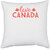 UDNAG White Polyester 'Canada | love canada' Pillow Cover [16 Inch X 16 Inch]