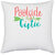 UDNAG White Polyester 'Cutie | Poolside Cutie' Pillow Cover [16 Inch X 16 Inch]