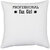 UDNAG White Polyester 'Fan girl | professional fangirl' Pillow Cover [16 Inch X 16 Inch]
