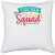 UDNAG White Polyester 'Teacher | teacher squad' Pillow Cover [16 Inch X 16 Inch]