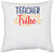UDNAG White Polyester 'Teacher | teacher tribe,' Pillow Cover [16 Inch X 16 Inch]