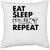 UDNAG White Polyester 'Paint | eat sleep paint repeat 2' Pillow Cover [16 Inch X 16 Inch]