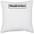 UDNAG White Polyester '| badminton-a' Pillow Cover [16 Inch X 16 Inch]