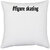 UDNAG White Polyester 'Skating | figure skating' Pillow Cover [16 Inch X 16 Inch]