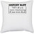 UDNAG White Polyester 'History Buff | history buff' Pillow Cover [16 Inch X 16 Inch]