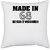 UDNAG White Polyester 'Awesomeness | made in 68 50 years of awesome' Pillow Cover [16 Inch X 16 Inch]