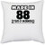 UDNAG White Polyester 'Awesomeness | made in 88' Pillow Cover [16 Inch X 16 Inch]