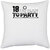 UDNAG White Polyester 'Party | 18 today' Pillow Cover [16 Inch X 16 Inch]