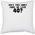 UDNAG White Polyester 'Shirt | does this shirt make me look' Pillow Cover [16 Inch X 16 Inch]