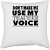 UDNAG White Polyester 'Teacher | on't make me use my' Pillow Cover [16 Inch X 16 Inch]