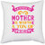 UDNAG White Polyester 'Mother | An ounce of mother is worth a ton of priest' Pillow Cover [16 Inch X 16 Inch]