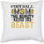 UDNAG White Polyester 'Mother | Football mom the beauty' Pillow Cover [16 Inch X 16 Inch]