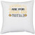 UDNAG White Polyester 'Football | Sunday are for jesue' Pillow Cover [16 Inch X 16 Inch]