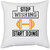 UDNAG White Polyester 'Gym | stop weshing start doing' Pillow Cover [16 Inch X 16 Inch]