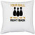 UDNAG White Polyester 'Bowling | Your ball' Pillow Cover [16 Inch X 16 Inch]
