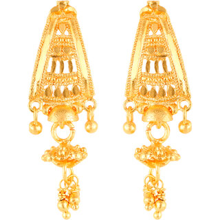 Vighnaharta Elegant Twinkling Beautiful Gold Plated Screw back Jumbo Studs Earring for Women and Girls   [VFJ1837ERG]