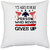 UDNAG White Polyester 'Airforce | this hard to beat a person who never give up' Pillow Cover [16 Inch X 16 Inch]