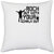 UDNAG White Polyester 'Climbing | rock out with your chalk out' Pillow Cover [16 Inch X 16 Inch]