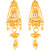 Vighnaharta Elegant Twinkling Beautiful Gold Plated Screw back Jumbo Studs Earring for Women and Girls   [VFJ1837ERG]