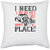 UDNAG White Polyester 'Hot Rod Car | I need to go to my quiet place!' Pillow Cover [16 Inch X 16 Inch]