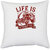 UDNAG White Polyester 'Hot Rod Car | Life is short. Stunt it!' Pillow Cover [16 Inch X 16 Inch]