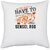 UDNAG White Polyester 'Hot Rod Car | You don't have to call me Sensei, Rod' Pillow Cover [16 Inch X 16 Inch]