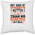 UDNAG White Polyester 'Dancing | Any kind of dancing is better than no dancing at all' Pillow Cover [16 Inch X 16 Inch]