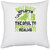 UDNAG White Polyester 'Dancing | Daily dance uplifts the soul to spiritual realms' Pillow Cover [16 Inch X 16 Inch]