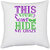 UDNAG White Polyester 'Mardi Gras | This mask cant hide my crazy' Pillow Cover [16 Inch X 16 Inch]