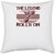 UDNAG White Polyester 'Motor Cycle | The Legend Rolls On' Pillow Cover [16 Inch X 16 Inch]
