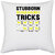 UDNAG White Polyester 'Dog | Stubborn belgian malinois tricks' Pillow Cover [16 Inch X 16 Inch]