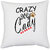 UDNAG White Polyester 'Dog | Crazy Dog Cady' Pillow Cover [16 Inch X 16 Inch]