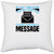 UDNAG White Polyester 'Hobby | By not tweeting youre tweeting you are sending message' Pillow Cover [16 Inch X 16 Inch]